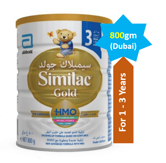 Similac_Gold 3 HMO Growing-Up Formula Milk (For 1-3 Years) 800 gm (Dubai)
