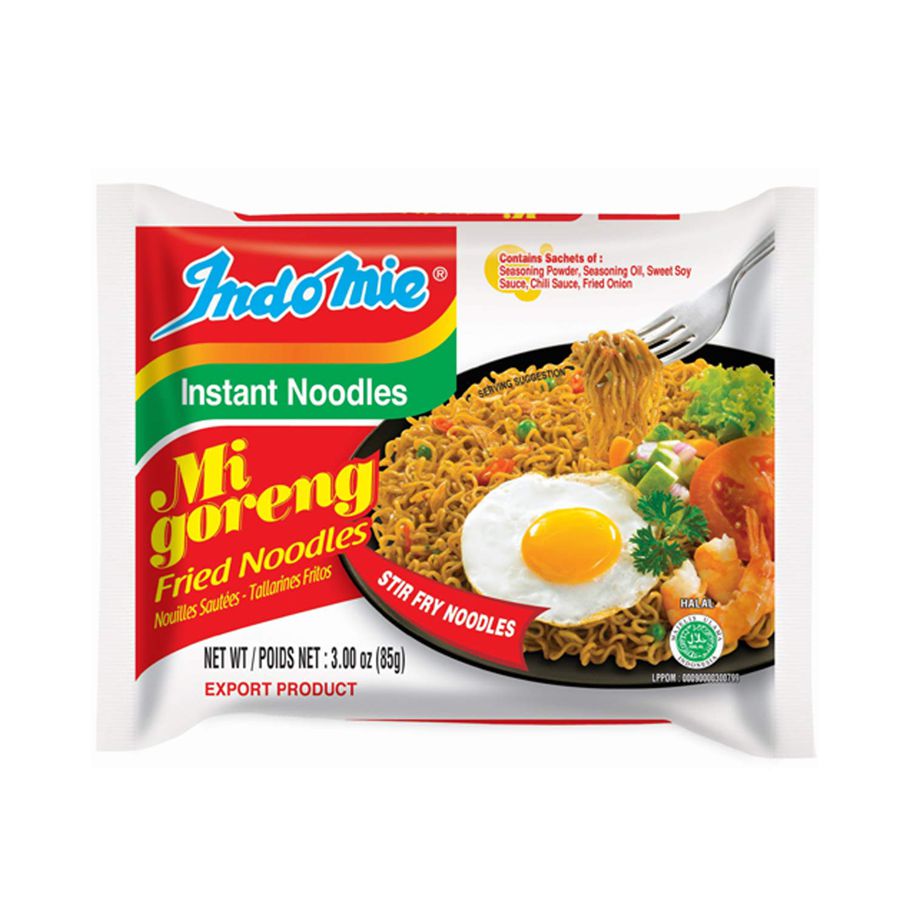 Indomie Mi Goreng Instant Stir Fry Noodles, Halal Certified 1Pack 85gm