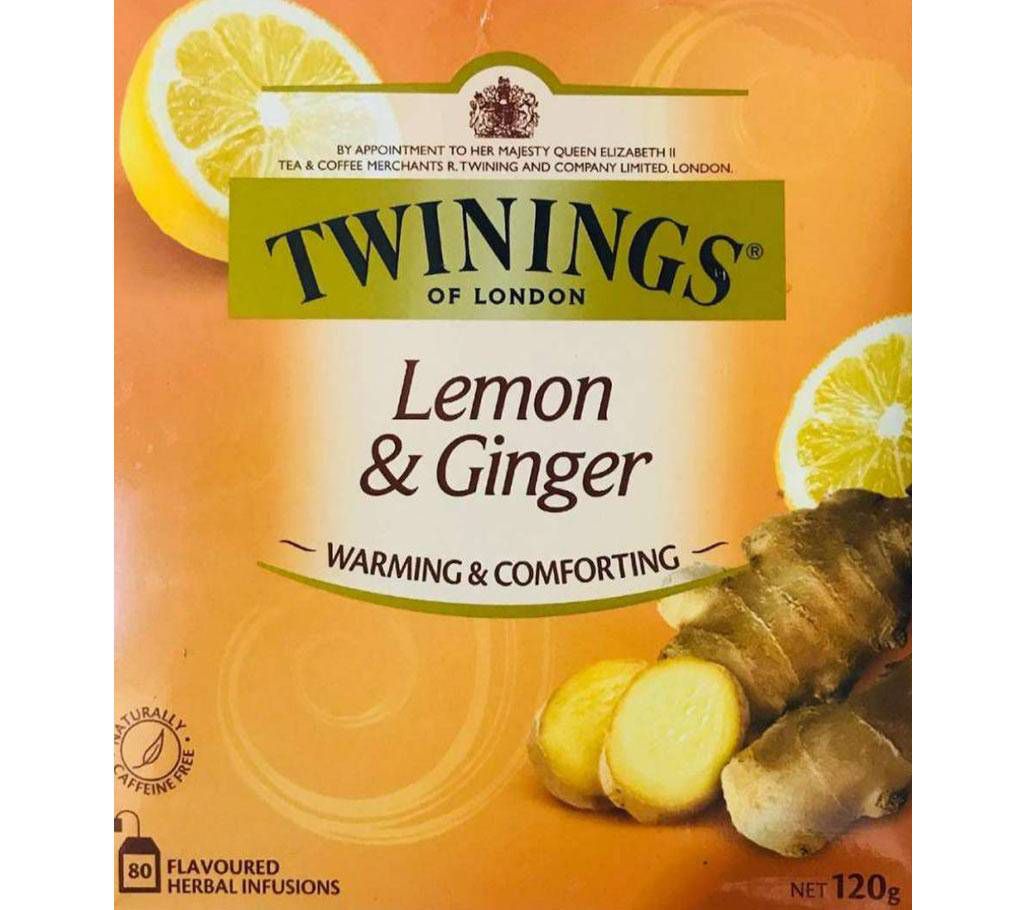 Twinings Tea Bags Lemon & Ginger 80 pack