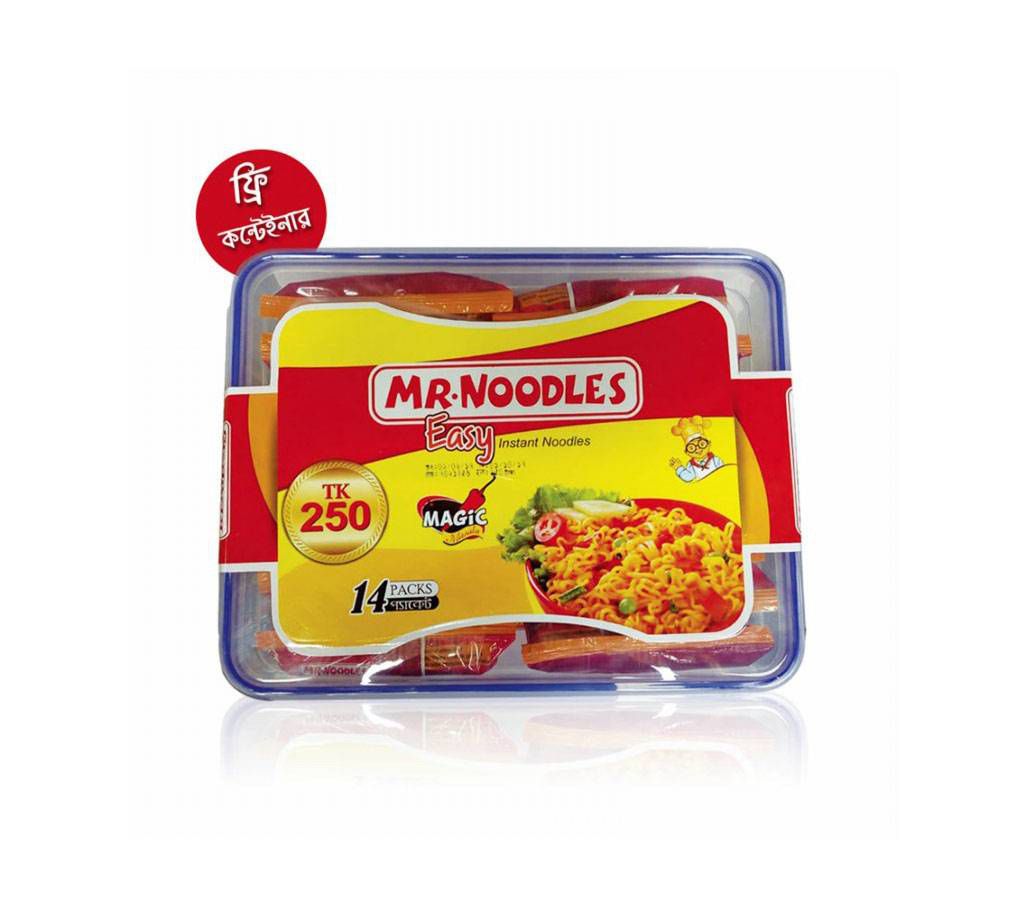 Mr. Noodles 14 pcs Box - Magic Masala (40gmx14pcs, Free Container) - 32586
