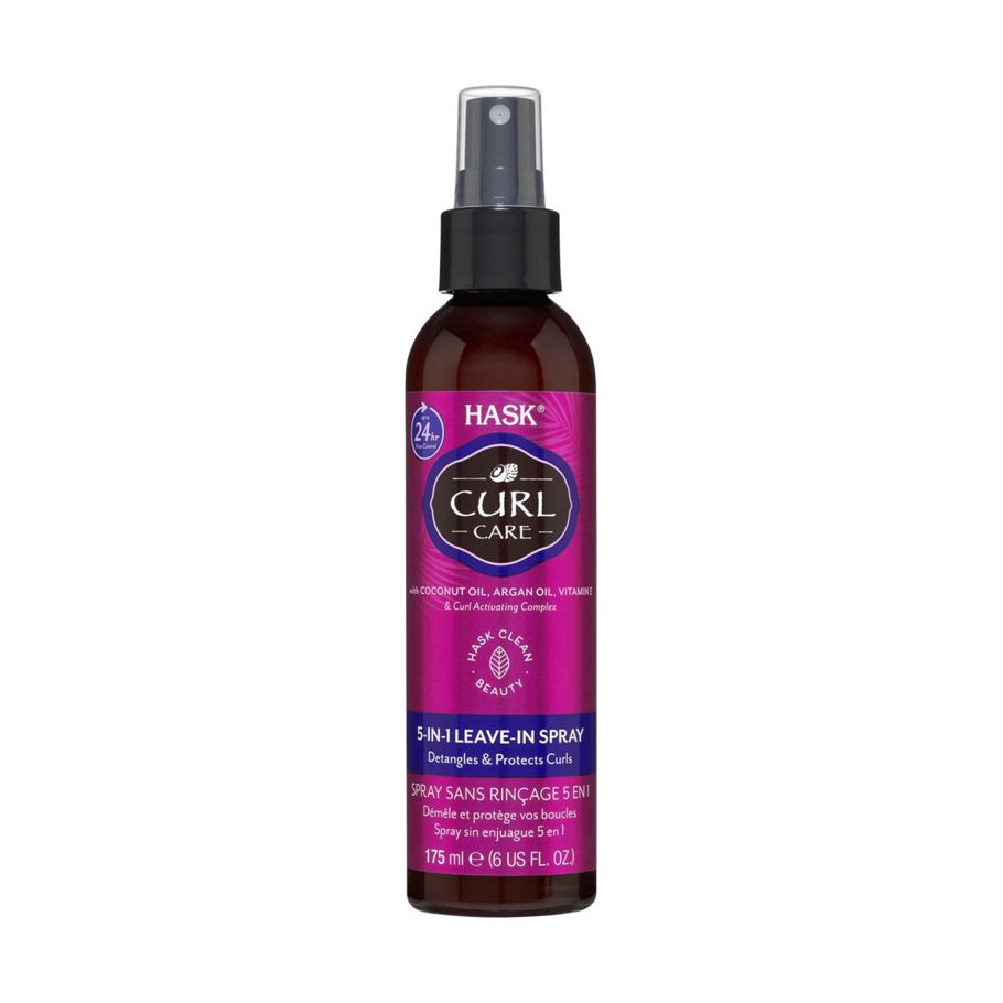 HASK Curl Care 5-in-1 Leave-in Spray 175ml - Coconut Oil, Argan Oil, Vitamin E and Curl Activating Complex