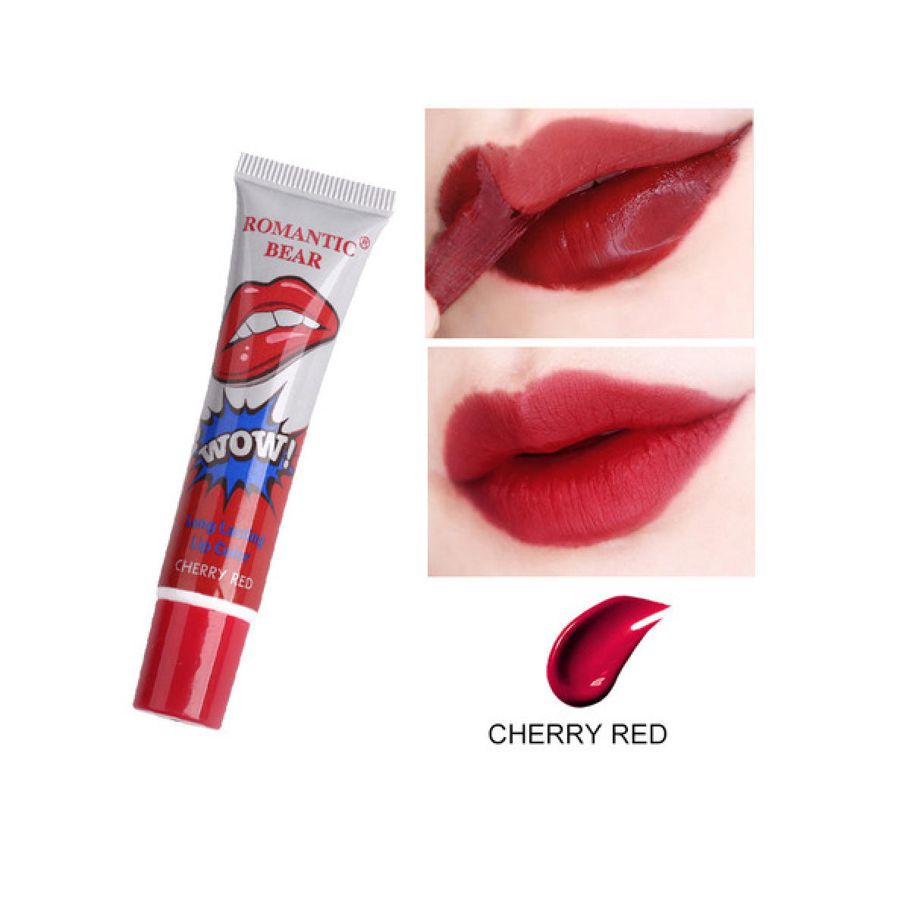 Romantic Bear Women Wow Lipstick Lip Gloss Tint Waterproof Batom Matte Liquid Peel off , Impermeavel Lip Gloss for Lips Care Maquiagem 1Pcs