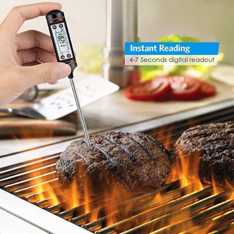 Meat Thermometer Cooking Food Kitchen BBQ Probe Water Milk Oil Liquid Oven Dil Taure Sensor Meter Thermocouple