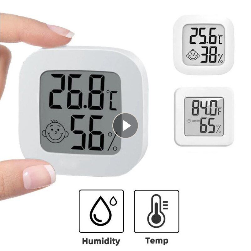 Mini Thermometer Indoor Outdoor LCD Dil Tature Room Hygrometer Gauge Sensor Humidity Meter Tature Tool For Home