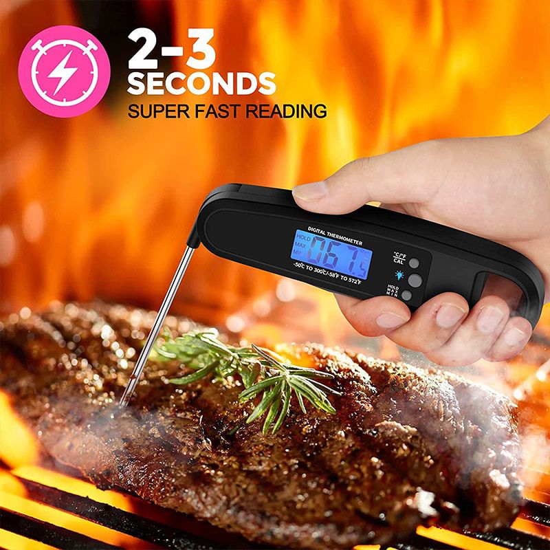 Food Thermometer Kitchen Dil Thermometer Meat Water Milk  BBQ Thermometer Probe Design Electronic Waterproof Cooking Tools