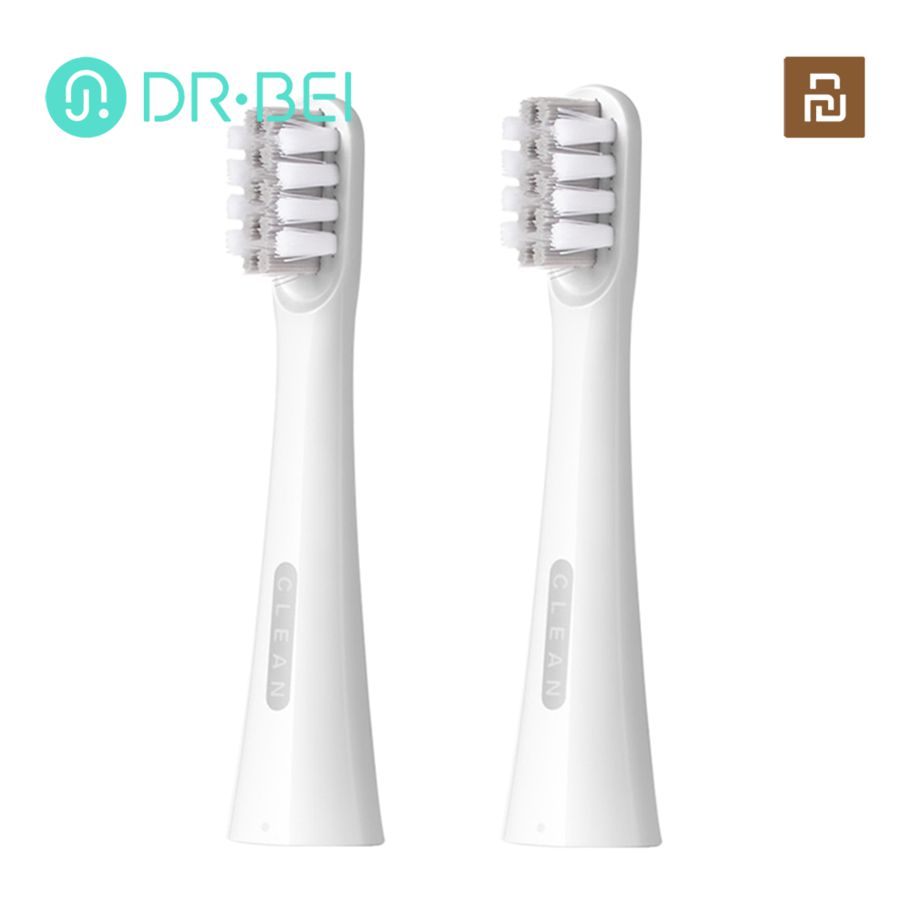 2Pcs DR·BEI Toothbrush Parts Electric Safe Soft Bristles Tooth Cleaner Brushes Head for Holiday