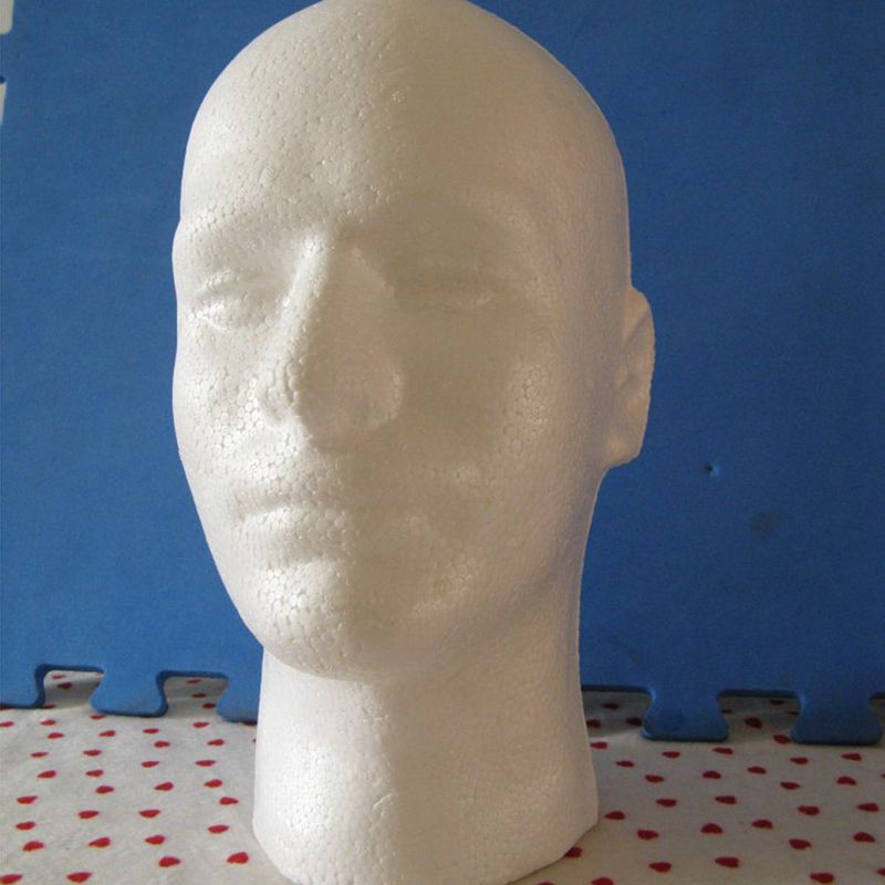 2X Male Wig Display Cosmetology Mannequin Head Stand Model Foam White