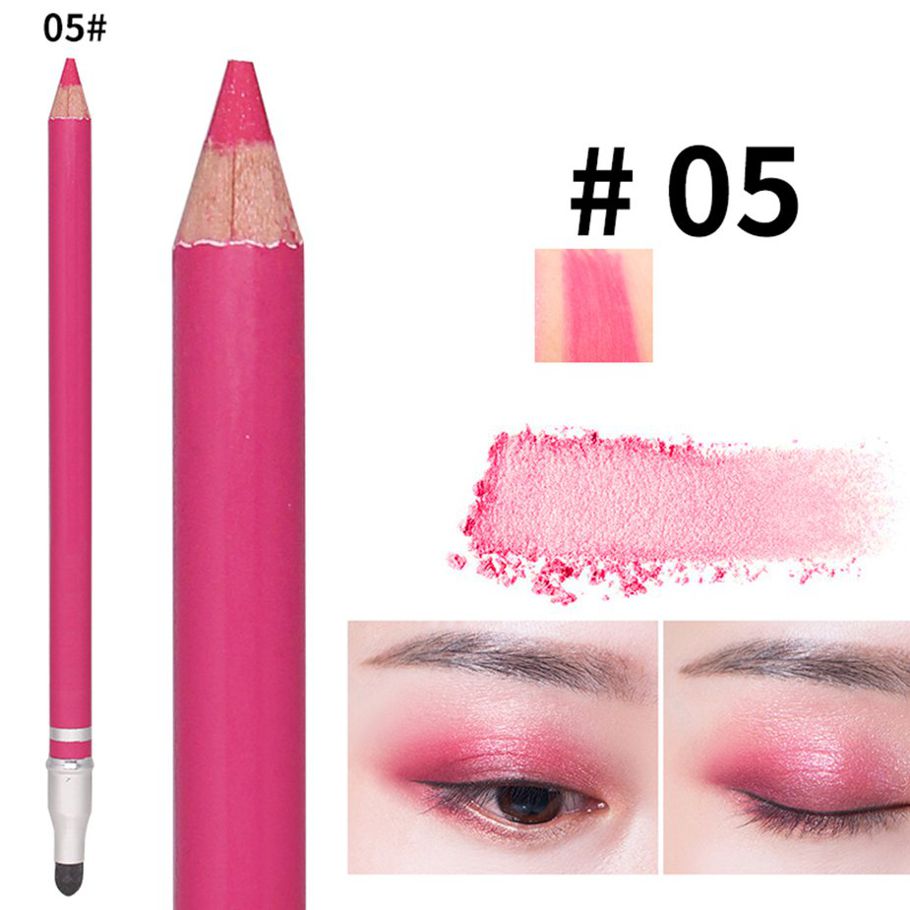 Color  eye shadow pen with makeup brush waterproof not blooming