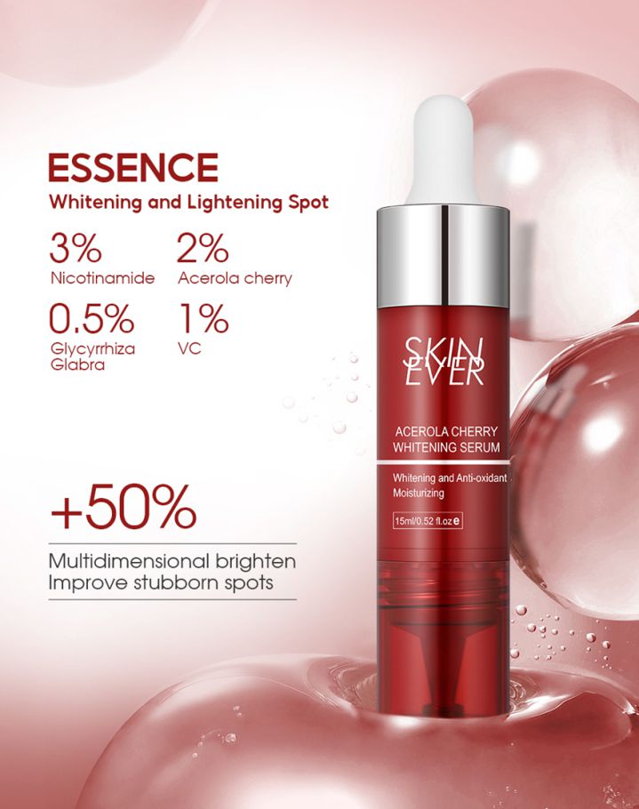 Acerola Cherry Serum Nicotinamide Double Brighten Moisturizing And Diminishing Fine Lines Facial serum Reduce Fine Lines Essence Eye Care for girls