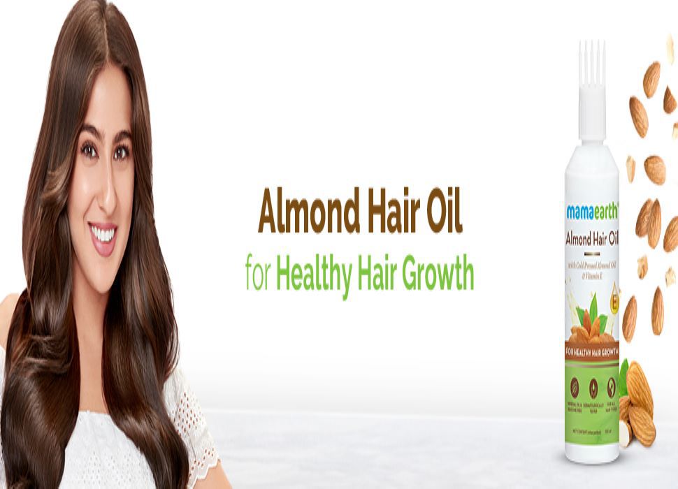 Mamaearth Almond Hair Oil for healthy hair growth and deep nourishment with Cold Pressed Almond Oil & Vitamin E for Healthy Hair Growth 150 ml