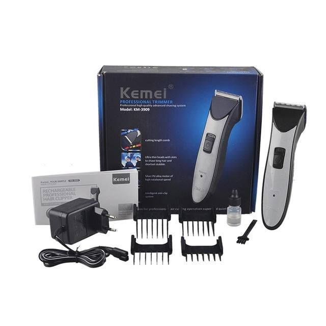 KM 3909 Rechargeable Trimmer For Men - Silver