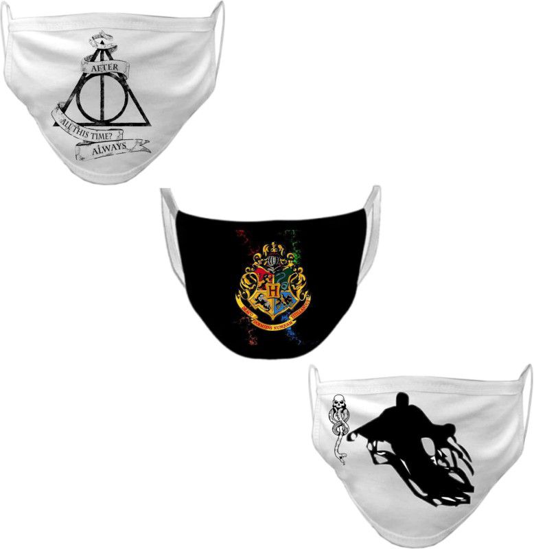 ELEGANT FOX harry potter hogwarts Harry potter hogwarts Reusable, Washable Cloth Mask  (Multicolor, Free Size, Pack of 3)