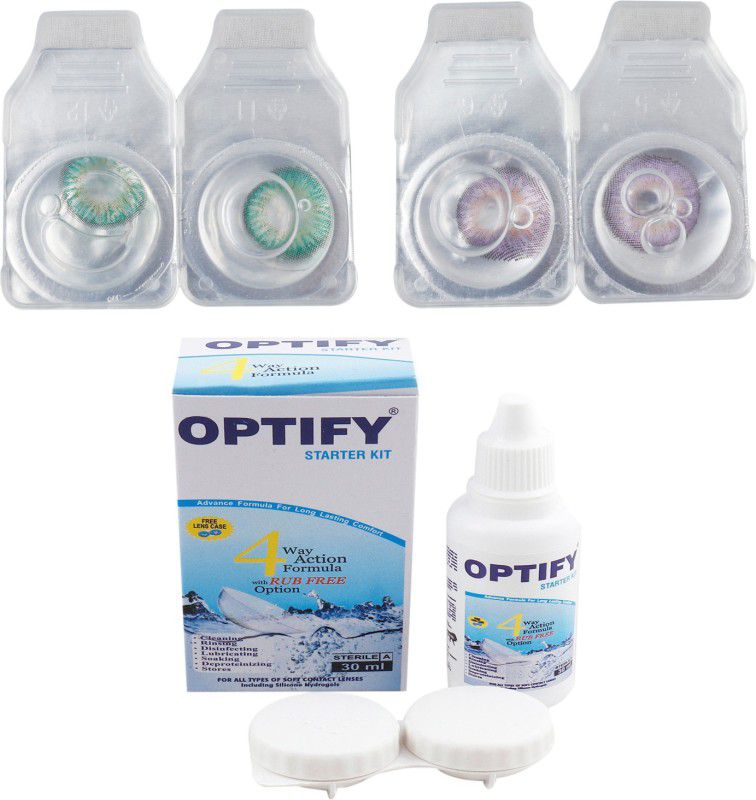 Optify Monthly Disposable  (0, Colored Contact Lenses, Pack of 2)