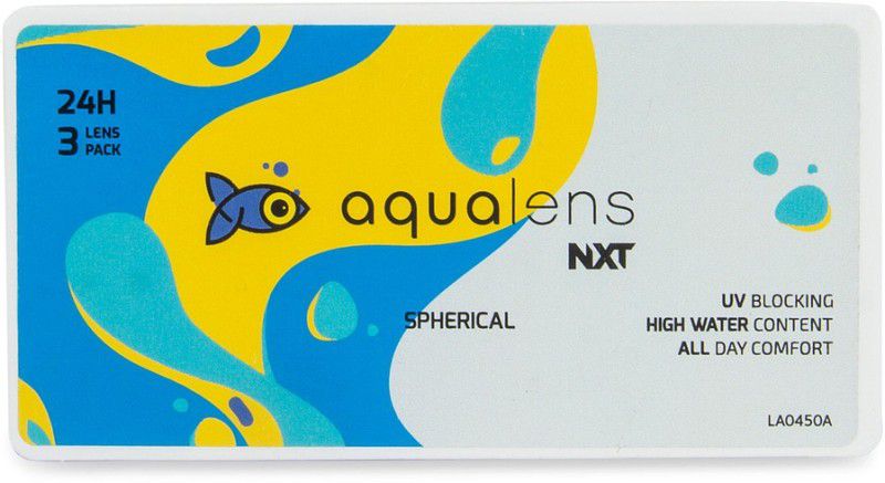 Aqualens Monthly Disposable  (-5.5, Colored Contact Lenses, Pack of 3)