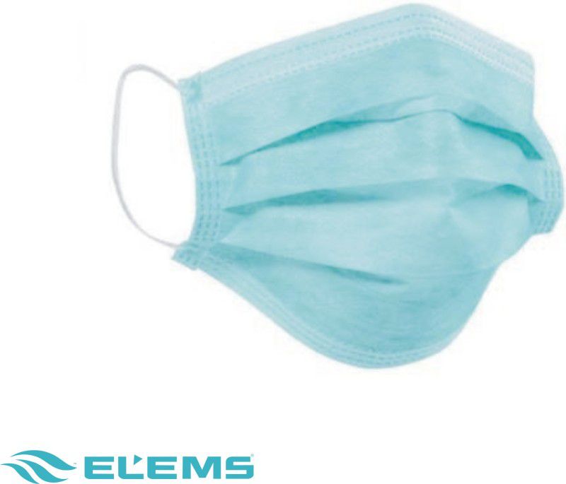 ELEMS Protection from Virus FM-50 Surgical Mask With Melt Blown Fabric Layer  (Free Size, Pack of 50, 3 Ply)