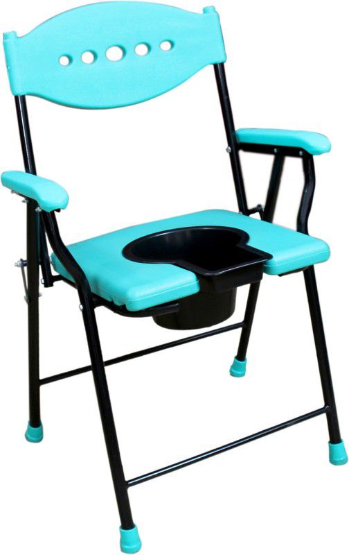 CLASORA Foldable bathroom stool Portable bedside commode seat - GreenCommode Chair Commode Shower Chair  (Green)