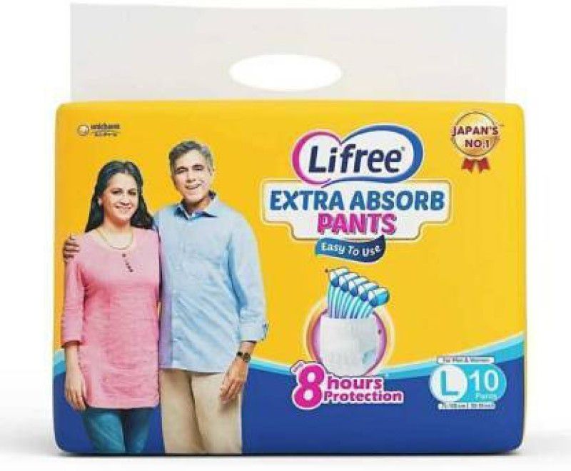 LIFREE Adult Pants Large (Pack Of 1) Adult Diapers - L  (10 Pieces)