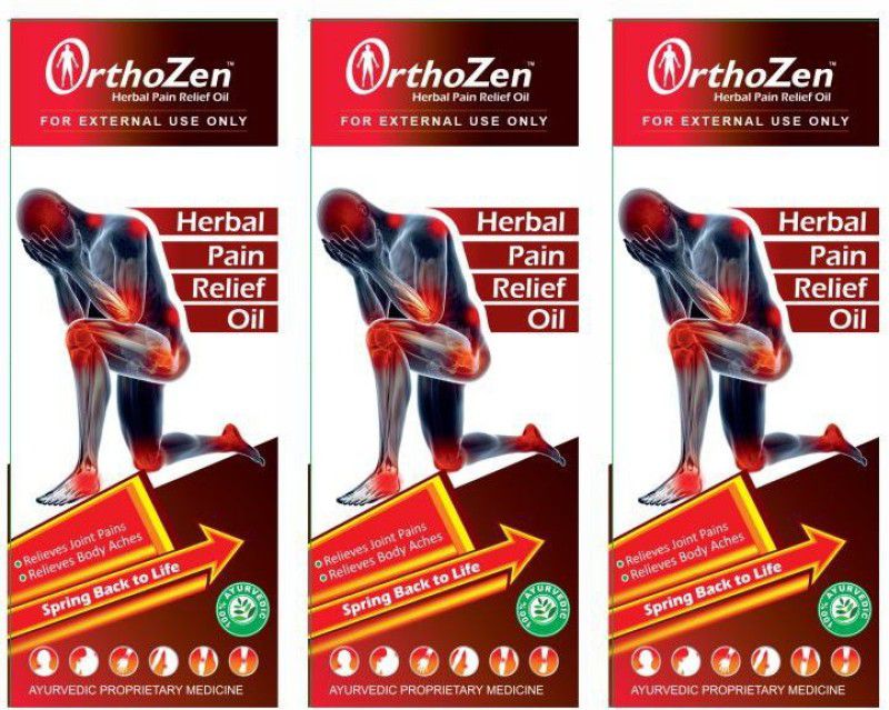 Orthozen Herbal Pain Relief Oil 50ml Pack of 3 Liquid  (3 x 50 ml)
