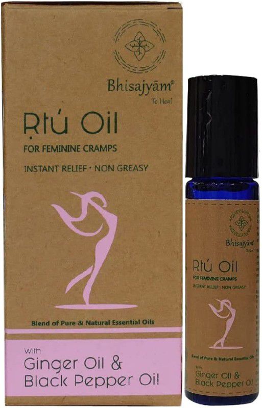 Bhisajyam Rtu Oil Feminine Cramp & Pain Relief Roll On for Women Girls Instant Relief Liquid  (10 ml)
