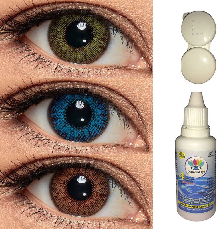 Crystal Eye Monthly Disposable  (000, Colored Contact Lenses, Pack of 5)