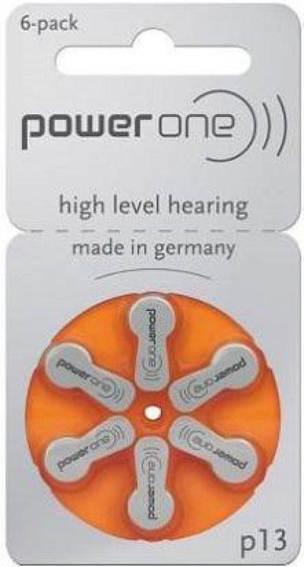 PREMBROTHERS Power one Hearing Aid Batteries 1.45V 1 patta (6 battery) Button Cells P13 Stethoscope Case  (Silver)