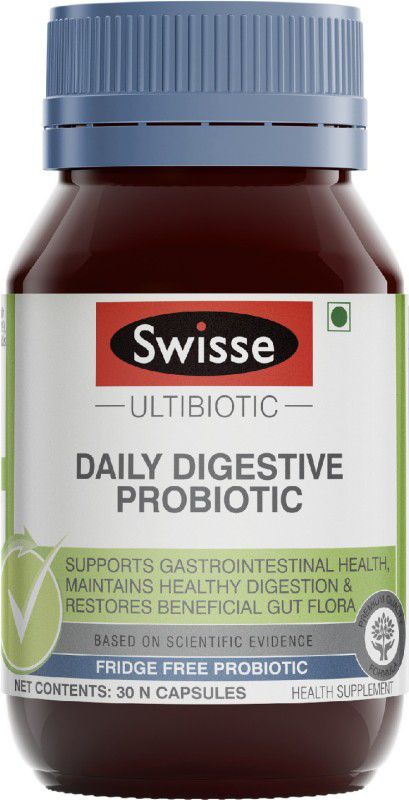 Swisse Digestive Probiotic Supplement for Immunity,Digestive Health & Gut Health orange Capsules  (30 No)