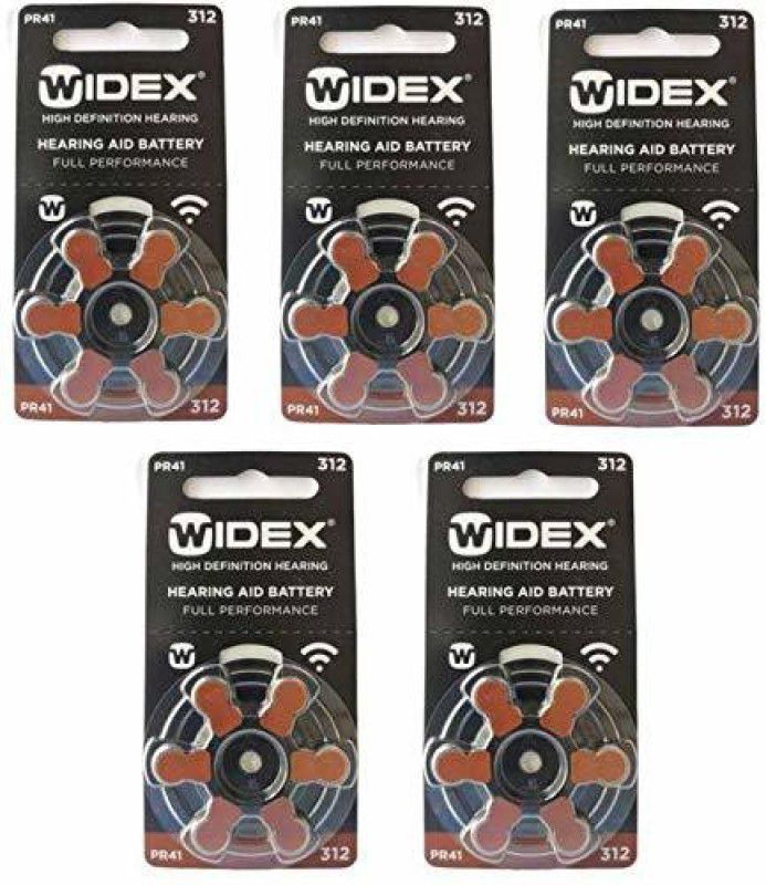 Widex P312 Hearing Aid Battrey 1.45V 6X5 Strip 30 Batteries Stethoscope Case  (Brown)