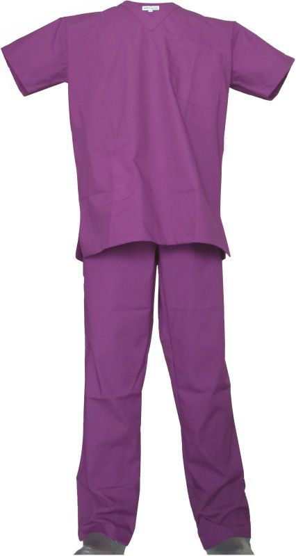 loyal needs Scrub suit Male PUR - L Shirt, Pant Hospital Scrub  (Purple L)