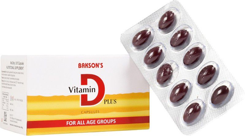 Bakson Vitamin D Plus Nutritional Supplement Capsules  (50 Units)
