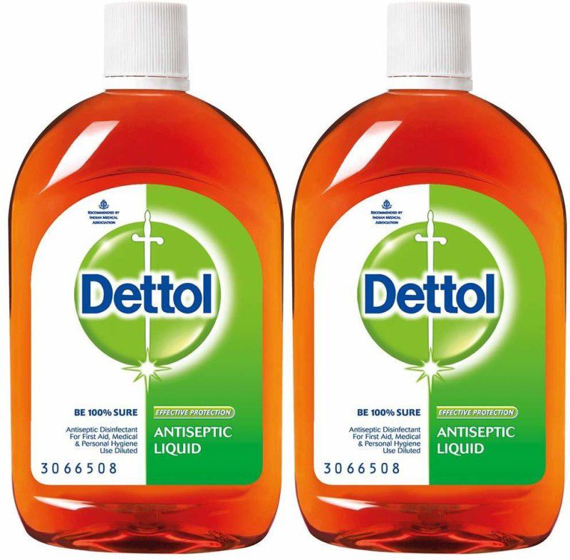 dettol Antiseptic Liquid for First Aid AND Surface Disinfection 550 ML(PACK OF 2 ) Antiseptic Liquid  (1100 ml, Pack of 2)