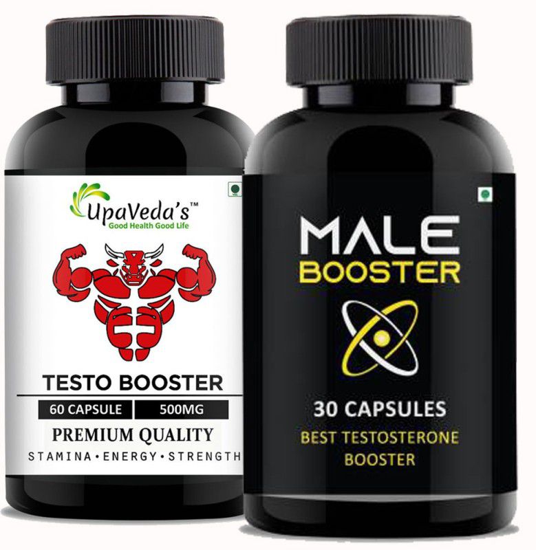 UpaVeda’s Testo & Male stamina Booster capsules For For Men Combo Pack  (Pack of 2)