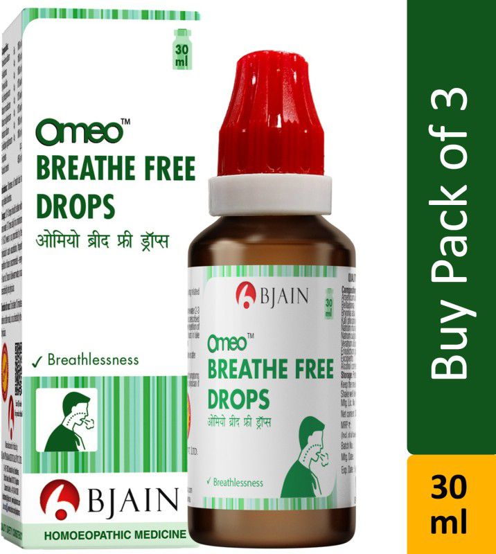 Bjain OMEO BREATHE FREE , Drops  (3 x 30 ml)