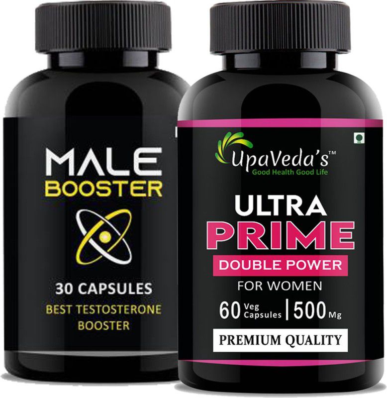 UpaVeda’s Male Booster & Women POWER BOOSTER FOR Couples . GET MORE ENERGY, STAMINA  (Pack of 2)