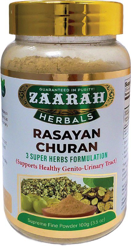 Zaarah Herbals Organic Rasayan Churan - 100gm - Genito-healthy flow of urine
