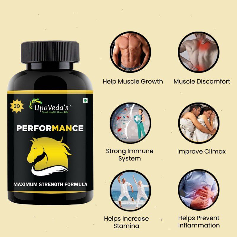 UpaVeda’s Perfomance Men Improving Body Stamina and Strength (Pack of 1)