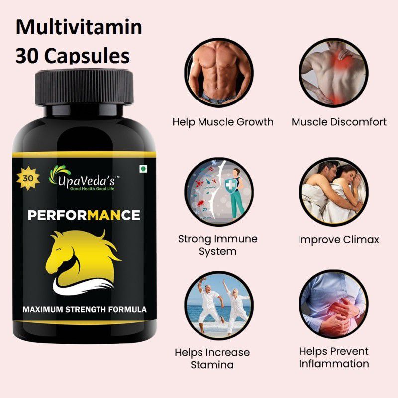 UpaVeda’s Perfomance Men Improving Body Stamina and Strength (Multivitamin Pack of 1)
