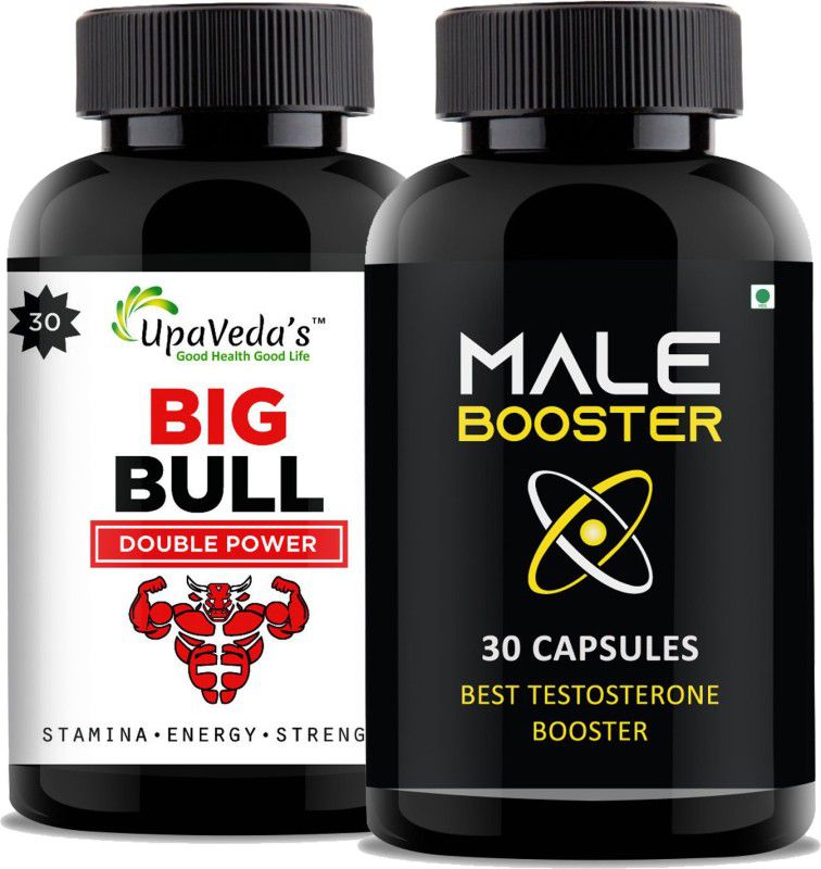 UpaVeda’s Big Bull & Male Booster For Increase Stamina or Energy in Men  (Pack of 2)