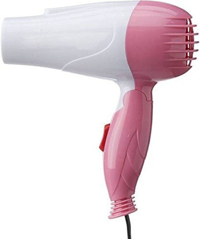 MADSWAS 1290 Professional Electric Foldable Hair Dryer With 2 Speed Control 1000 Watt Hair Dryer  (1000 W, Pink)