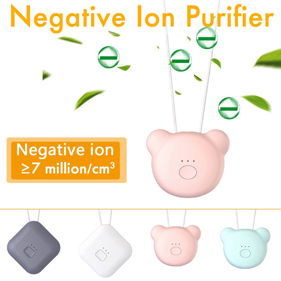 Portable Air Purifier Mini Wearable Necklace Air Purifier Mini Portable Freshener Negative Ion Generator Purism