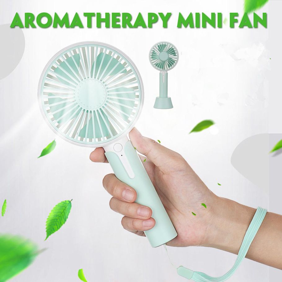 Mini Handheld USB Electric Cooling Fans Air Cooler Aromatherapy Rechargeable