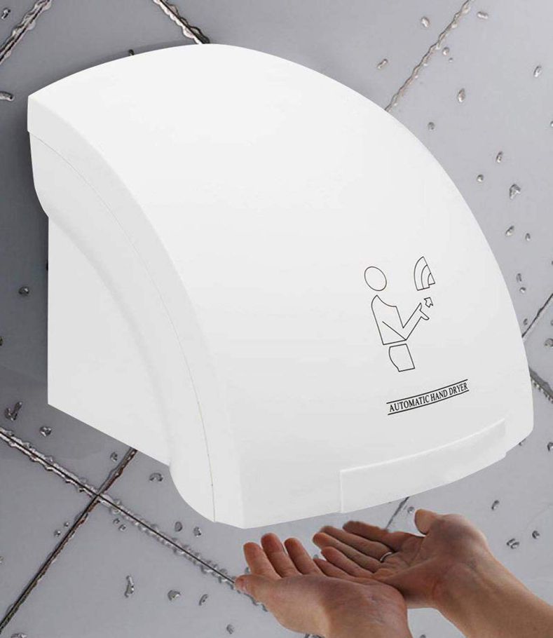 ABS Plastic Automatic Sensor Strong Jet Speed Fast Dry Hand Dryer,Electric Hand Dryer, New And Best Quality Automatic Hand Dryer Machine for Bathroom, Washroom, Home ( White-1800-2000 Watt )