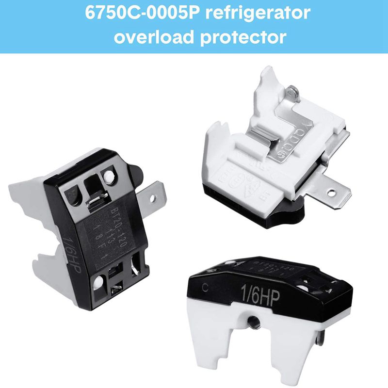 10X PTC Starter Relay and 6750C-0005P Refrigerator Overload Protector