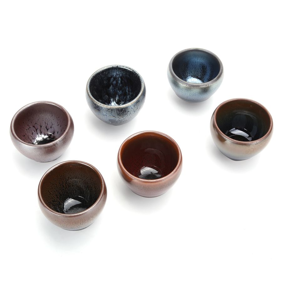 6Pcs/Set Tea Cups Ceramic Kung Fu Teaware Drinkware Accessory Decoration