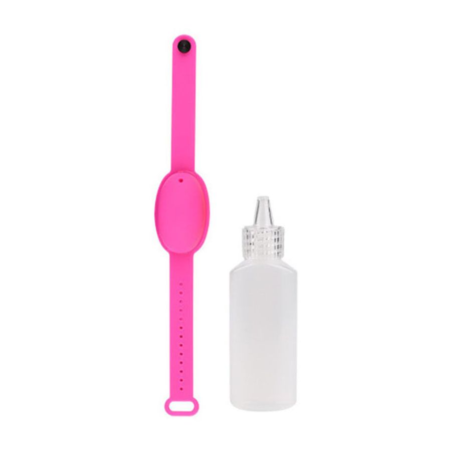 Children'S Disinfection Bracelets Silicone Hand Sanitizer Bracelet Protective And Convenient Spray Bottle Disinfection Pink
