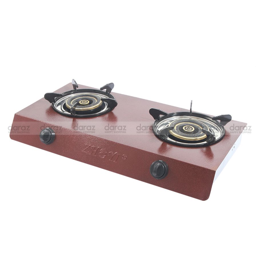 Auto Fire Double Burner Gas Stove - Red Color