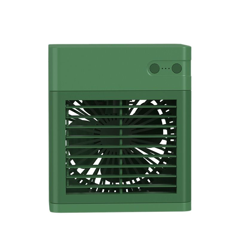 Air Cooler Three-Speed Adjustable Quiet Large Air Volume Humidification Spray Cooling Fan for Desktop or Room,Green