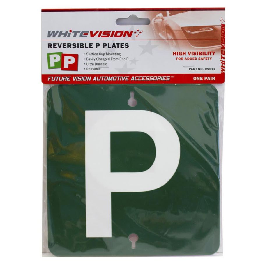 Whitevision Reversible P Plates - VIC/WA