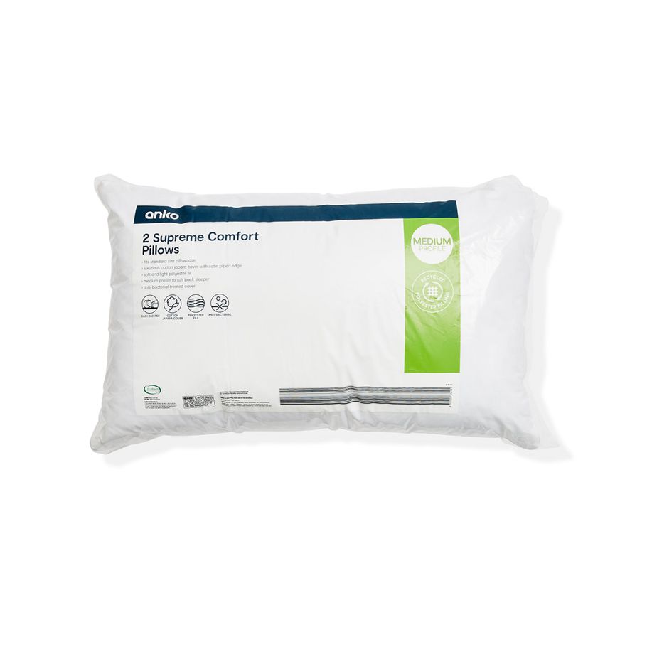 Supreme Comfort Pillows - Medium Profile, Set of 2