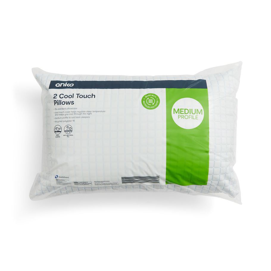 2 Pack Cool Touch Pillows - Medium Profile