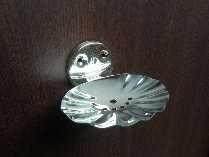 KYOTO Stainless Steel single Soap Dish for Bathroom Chrome Finish /Kitchen /Wash Area  (CHROME)